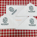 


																	 Khăn giấy ăn in logo BULSAN 
