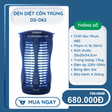 


																	 Đèn diệt côn trùng hãng ĐẠI SINH mã DS-D62 