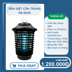  Đèn diệt côn trùng hãng ĐẠI SINH mã DS-DU15 