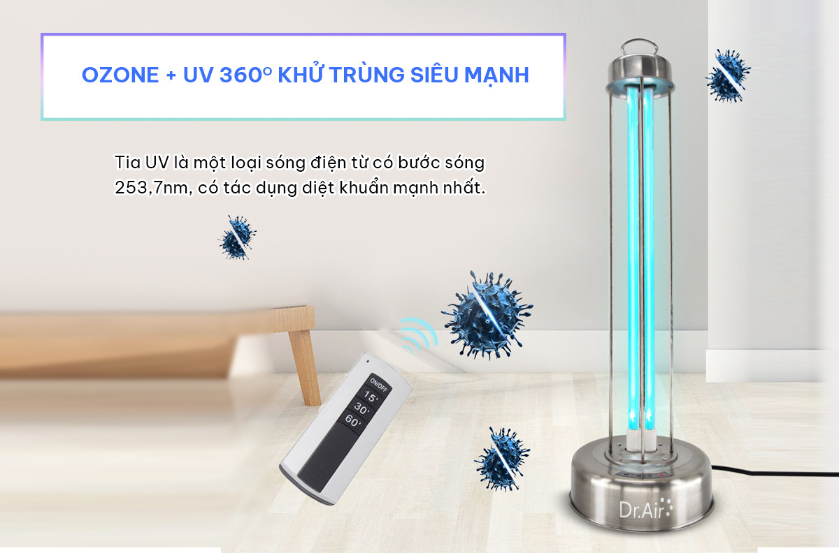 Đèn UVC khử trùng không khí Dr.Air UV-100W