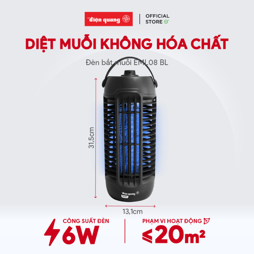 Đèn bắt muỗi Điện Quang ĐQ EML08 BL