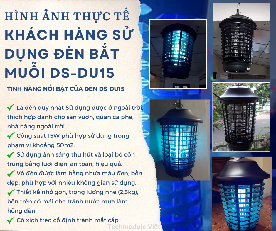  Đèn diệt côn trùng hãng ĐẠI SINH mã DS-DU15 