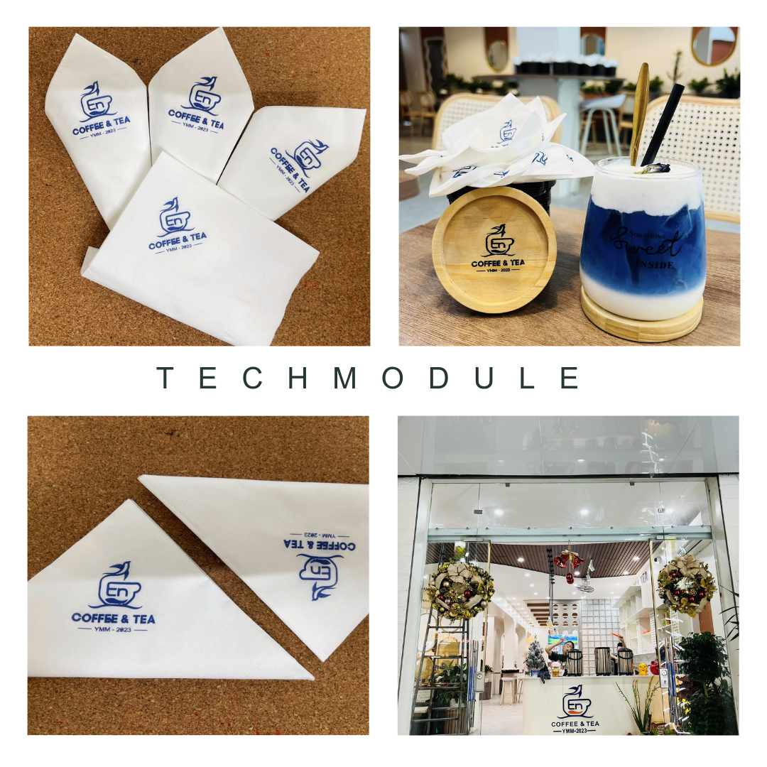 Khăn giấy ăn in logo COFEE & TEA