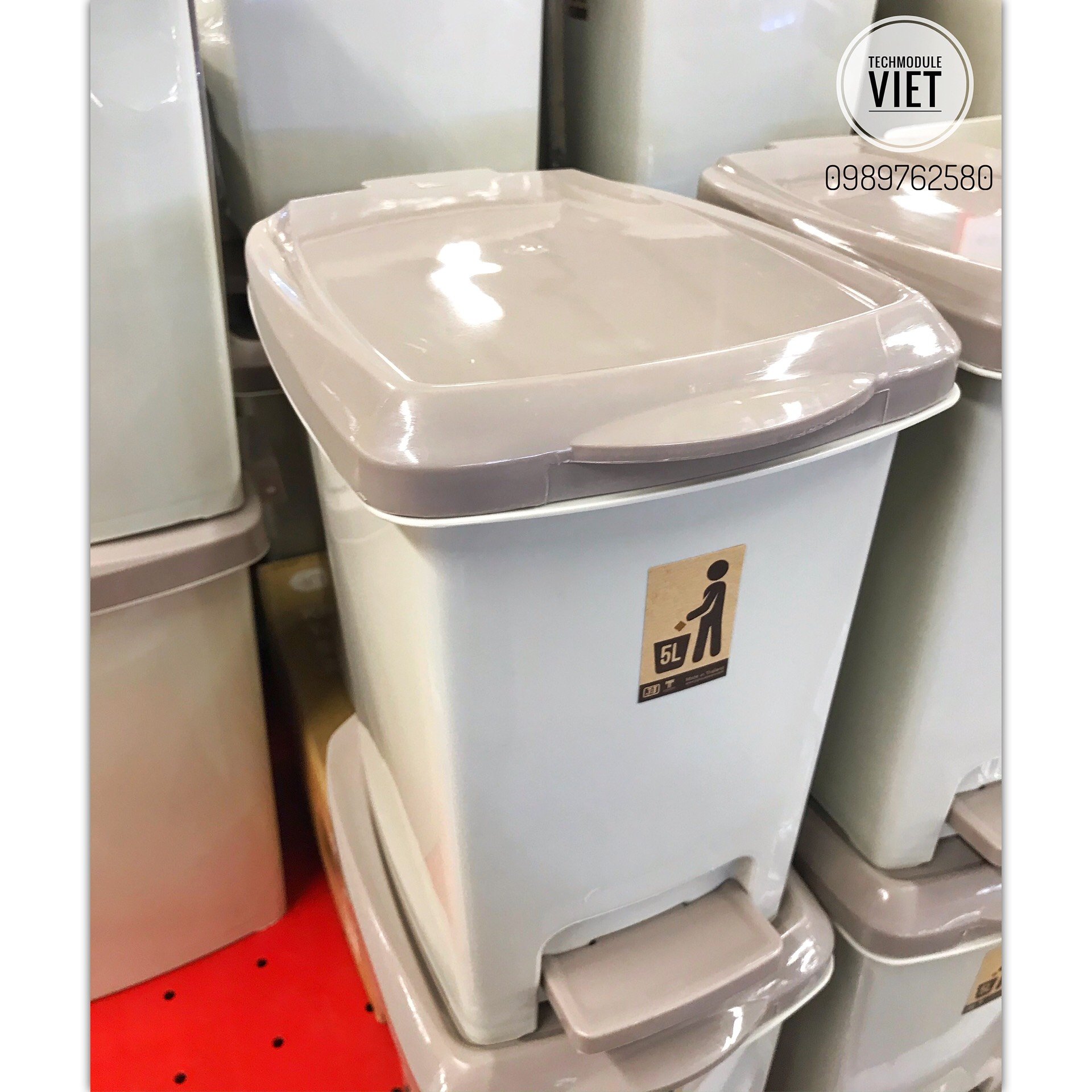 Thùng rác nhựa đạp chân mã TMTR-DC5L - 5 Lít