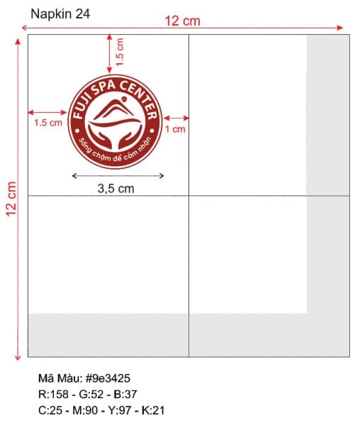 Khăn giấy ăn in logo FUJI SPA