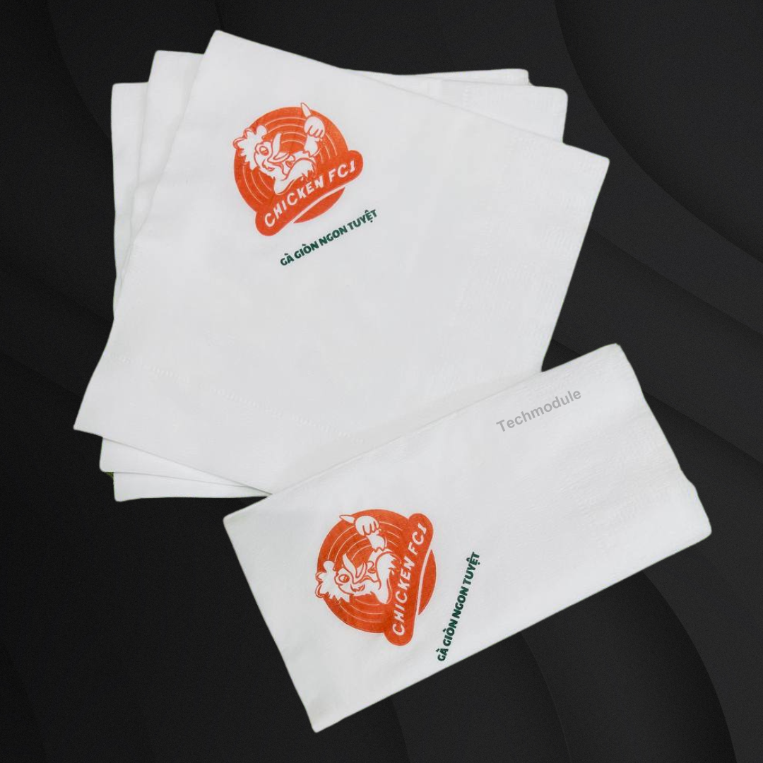 Khăn giấy ăn in logo CHICKEN FC1