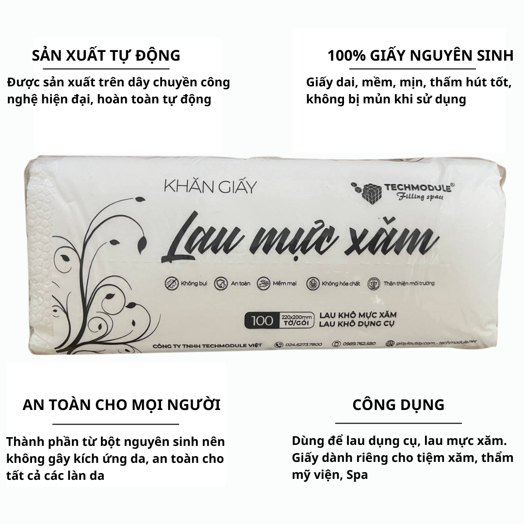  Khăn giấy lau mực XĂM TATTOO TECHMODULE 