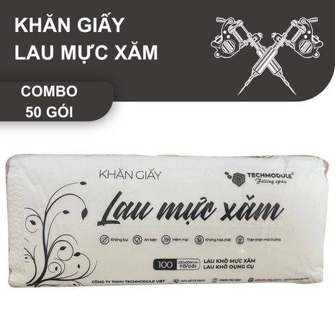 COMBO 50 gói giấy lau mực xăm Techmodule