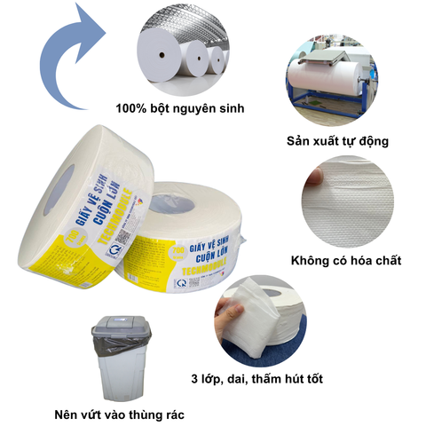 Giấy vệ sinh cuộn lớn TECHMODULE