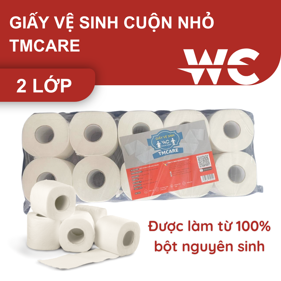 Giấy vệ sinh cuộn nhỏ hãng TMCARE mã TM-CN