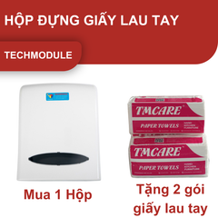  Mua 01 hộp đựng giấy lau tay TMCD-8038A tặng 02 giấy lau tay TMCARE DELUXE Đỏ 