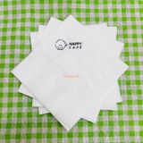 


																	 Khăn giấy ăn in logo HAPPY CAFE 