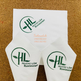 


																	 Khăn giấy ăn in logo Hoàng Lâm 