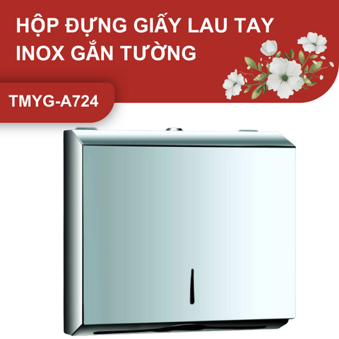 Hộp đựng giấy lau tay inox gắn tường
