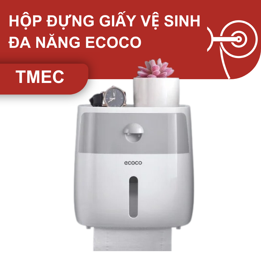 Hộp Đựng Giấy Vệ Sinh Đa Năng Ecoco - Không Cần Khoan Vít