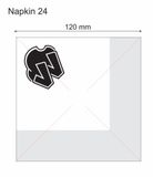 


																	 Khăn giấy ăn in logo HVG 