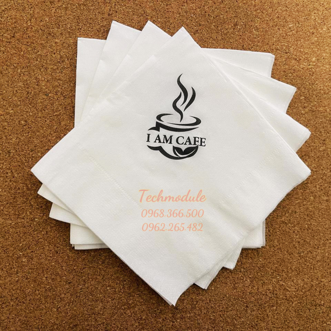  Khăn giấy ăn in logo I AM CAFE 