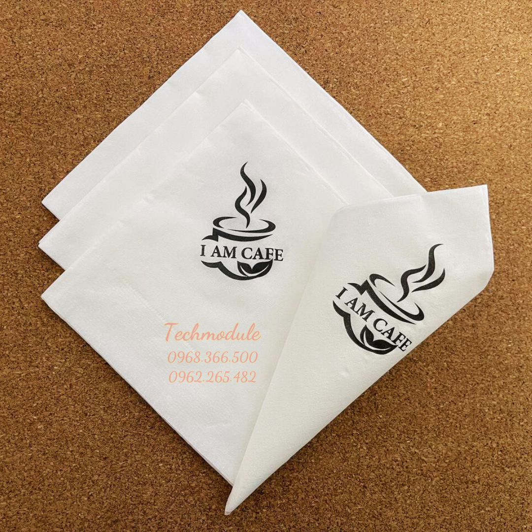  Khăn giấy ăn in logo I AM CAFE 