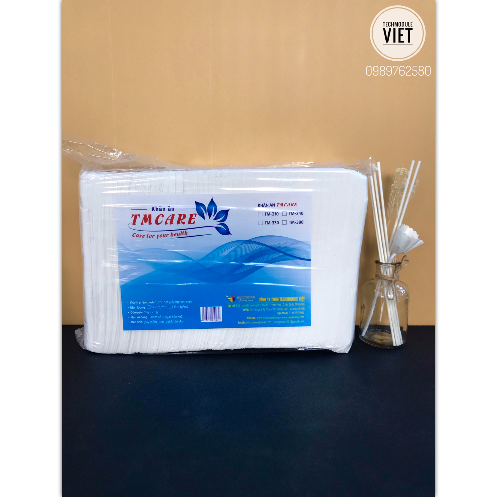 Khăn giấy ăn dạng rút hàng TMCare mã TMGA-RL380