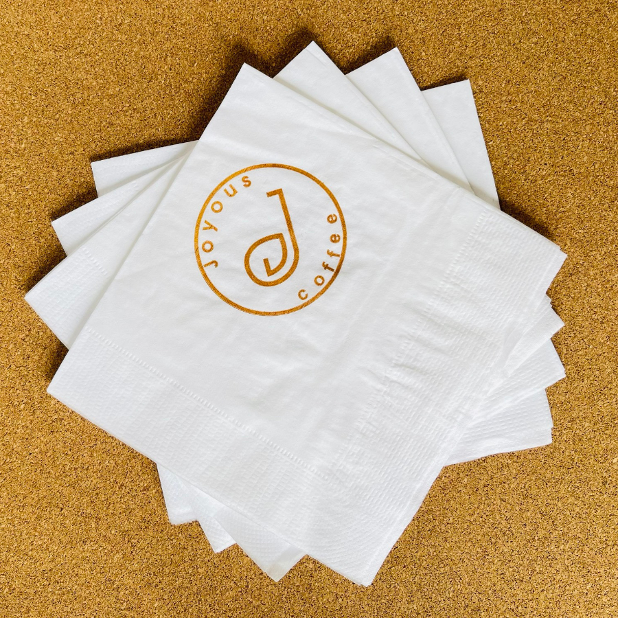 Khăn giấy ăn in logo JOYOUS
