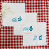


																	 Khăn giấy ăn in logo JUICE HOUSE & KAFE 