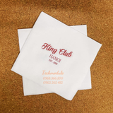 


																	 Khăn giấy ăn in logo KING CLUB 