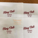 


																	 Khăn giấy ăn in logo KING CLUB 