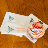 


																	 Khăn giấy ăn in logo LALAB 
