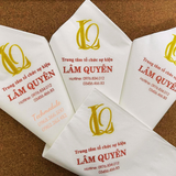 


																	 Khăn giấy ăn in logo LÂM QUYÊN 