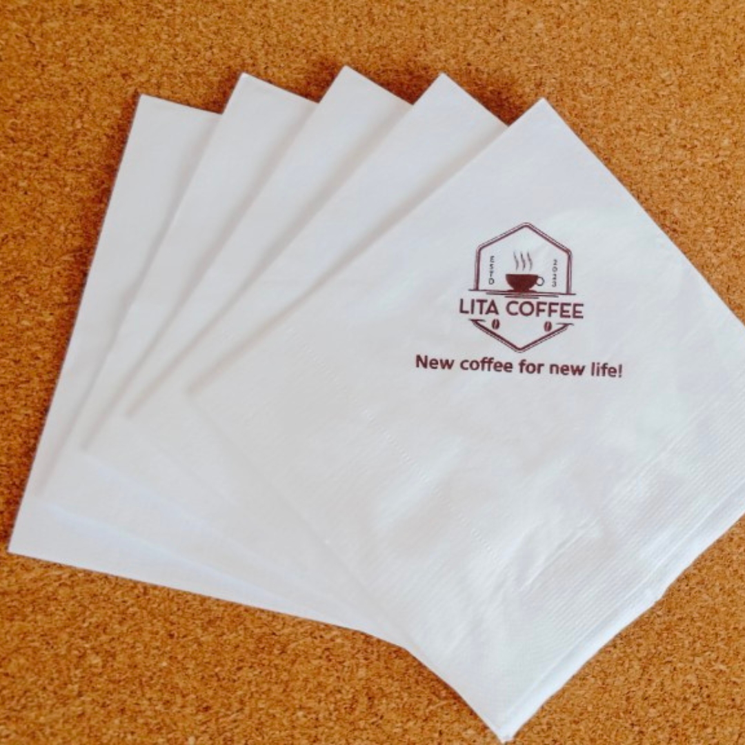  Khăn giấy ăn in logo LITA COFFEE 