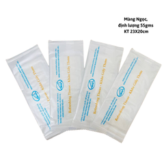  Khăn vải ướt thơm màng OPP in logo thương hiệu riêng 1-2 màu theo yêu cầu 