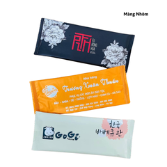  Khăn vải ướt màng ghép in logo thương hiệu riêng nhiều màu theo yêu cầu 