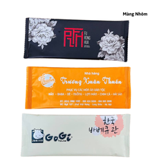  Khăn vải ướt thơm màng ghép in logo thương hiệu riêng nhiều màu theo yêu cầu 