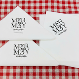 


																	 Khăn giấy ăn in logo MERMEY COFFEE 