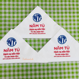 


																	 Khăn giấy ăn in logo NẤU TIỆC NĂM TÚ 