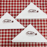 


																	 Khăn giấy ăn in logo NHIÊN 