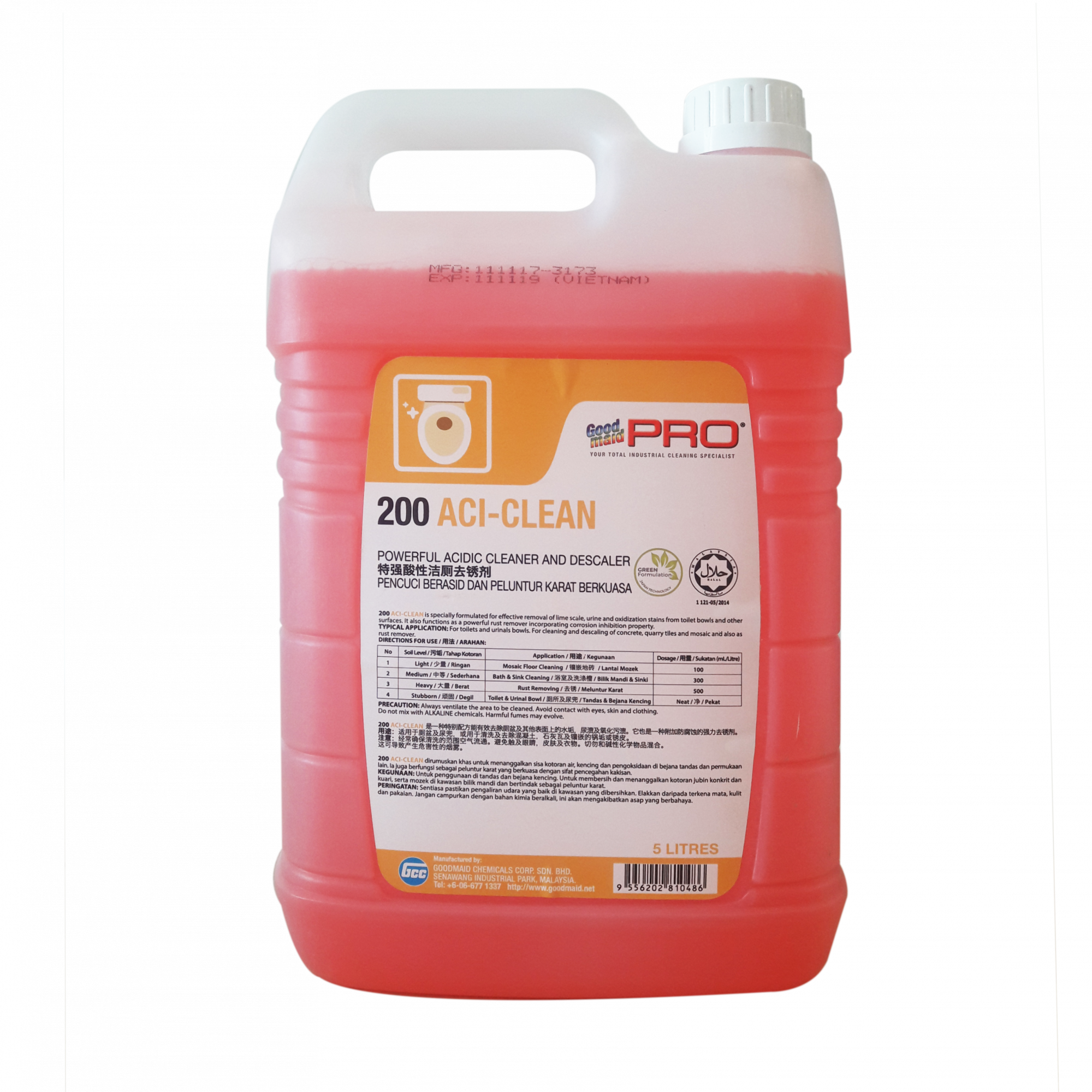 Dung dịch làm sạch và tẩy vết ố, gỉ sét hãng GOODMAID PRO mã TMGMP-ACI200