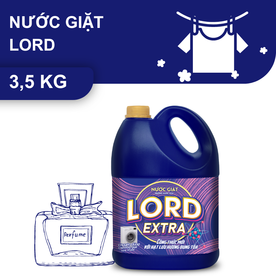Nước giặt dành cho máy giặt cửa ngang Lord Extra 3.5kg
