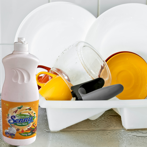 Combo tiện lợi nhà bếp: 5 gói giấy đa năng TMCARE đỏ và 1 chai nước rửa chén và 1 chai nước lau bếp