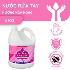  Hai thùng nước rửa tay TMCARE hương hoa hồng - 6 can 3.8Kgs 