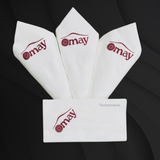 


																	 Khăn giấy ăn in logo OMAY 