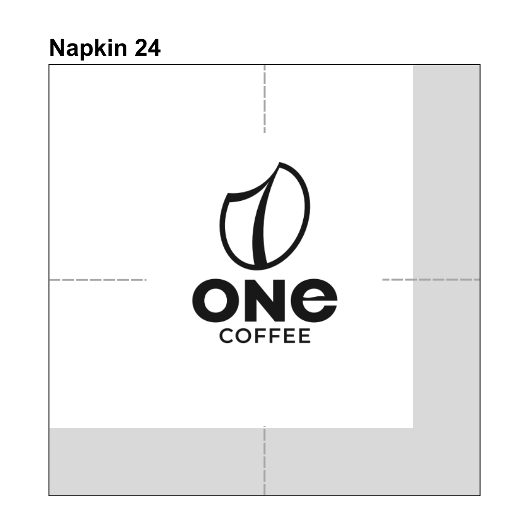 Khăn giấy ăn in logo ONE COFFEE