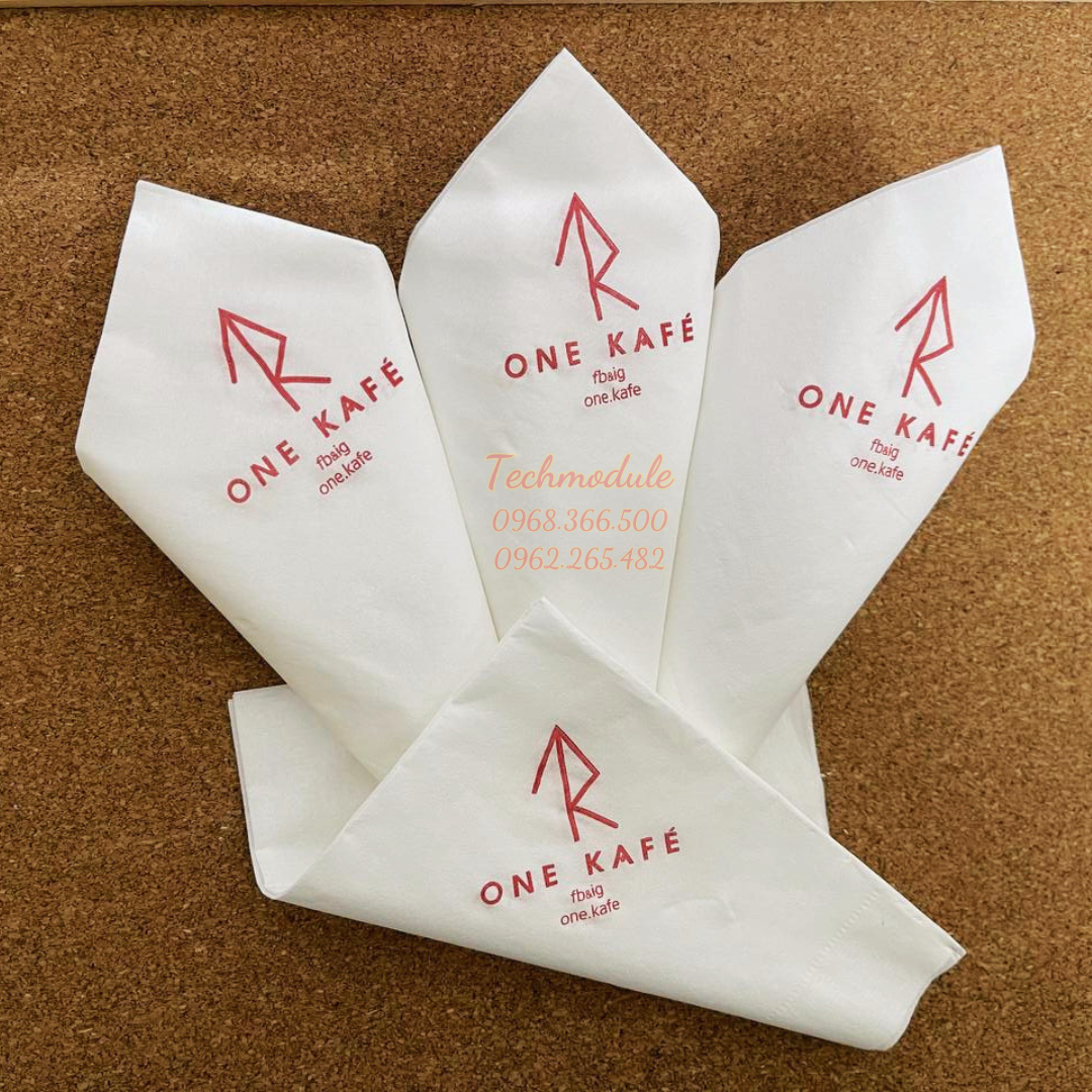  Khăn giấy ăn in logo ONE KAFE 