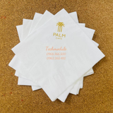 


																	 Khăn giấy ăn in logo PALM CAFE 