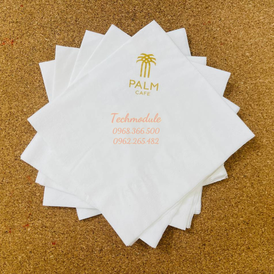  Khăn giấy ăn in logo PALM CAFE 