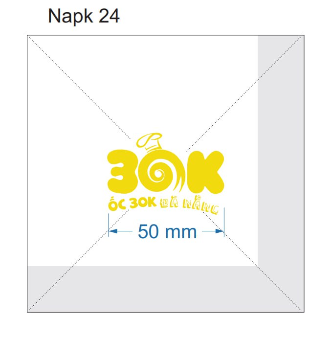 Khăn giấy ăn in logo ỐC 30K