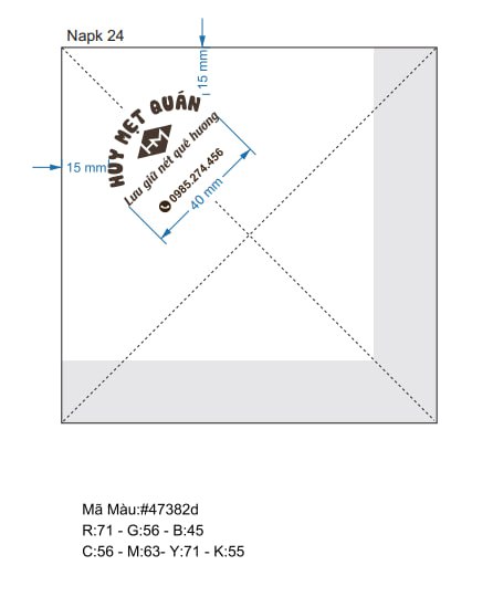 Khăn giấy ăn in logo HUY MẸT QUÁN