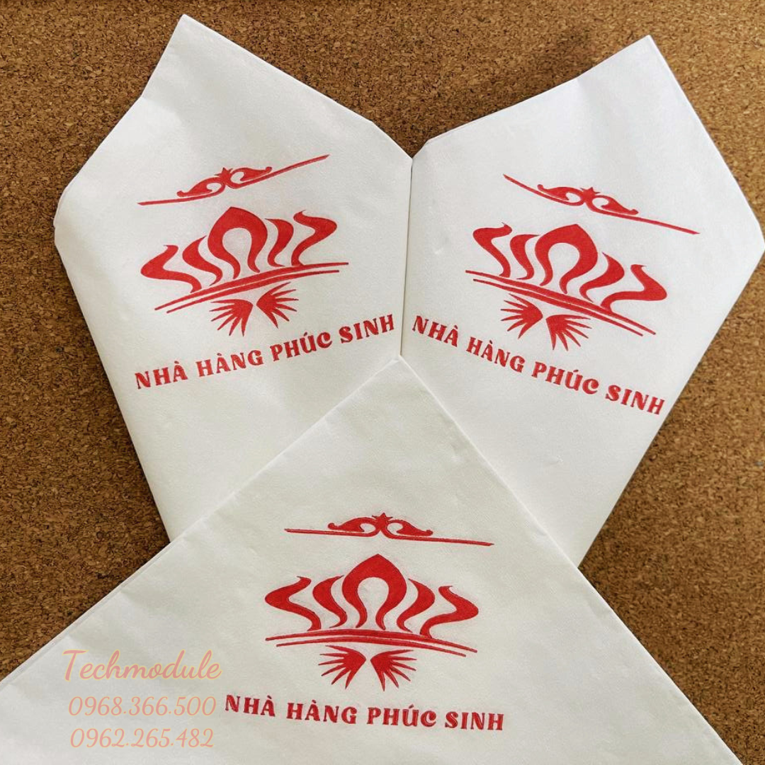  Khăn giấy ăn in logo NHÀ HÀNG PHÚC SINH 