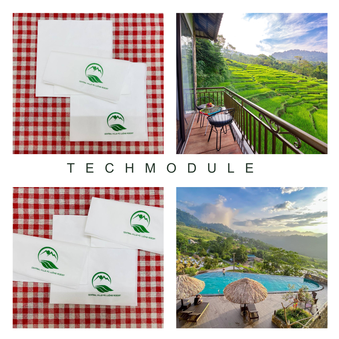 Khăn giấy ăn in logo PÙ LUÔNG RESORT