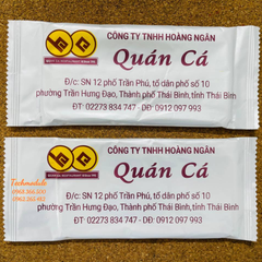  Khăn ướt màng ngọc in logo QUÁN CÁ 